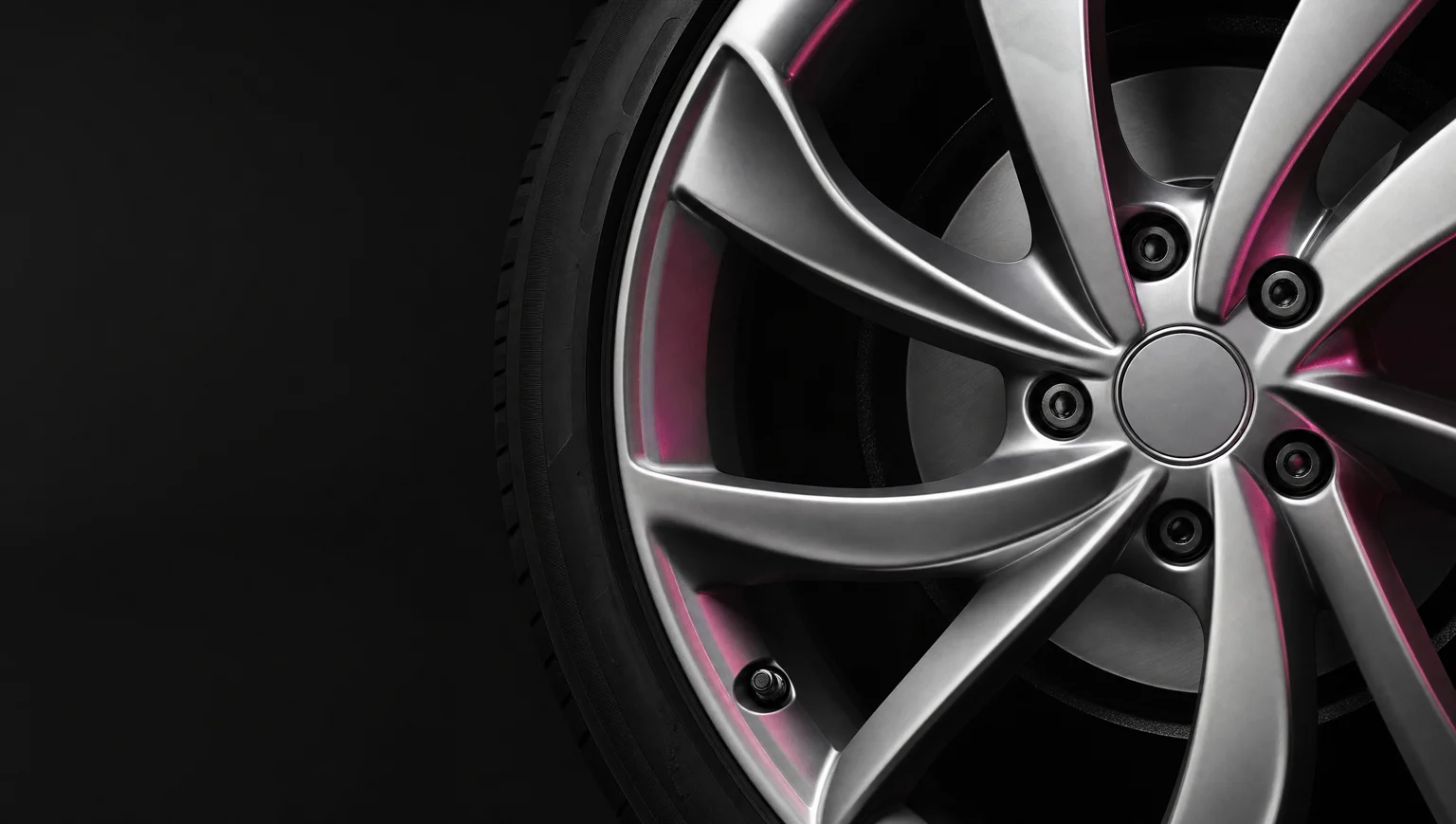 Illustrative studio detail of a polished wheel